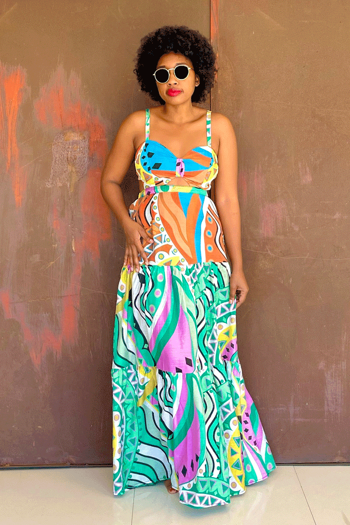 Asmara Mix Dress (Tropical)