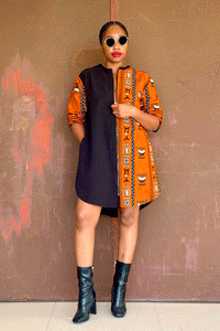 Aya Contrast Shirt (Copper)