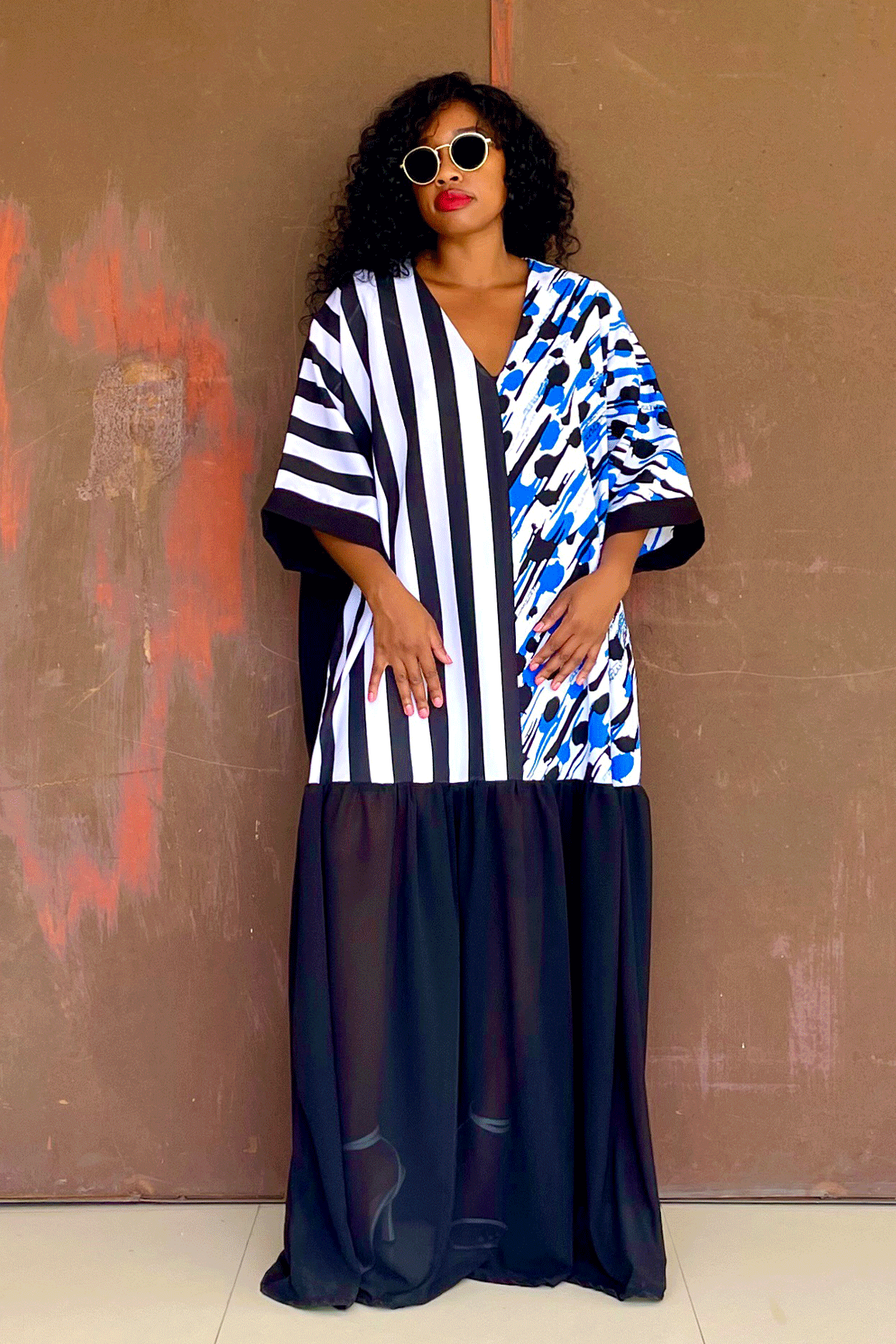 Benin "Oversized' Kaftan (Midnight Bleu)