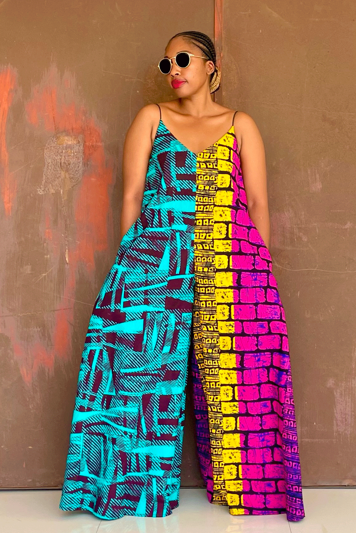 Nairobi Palazzo Mix Jumpsuit (Paint)