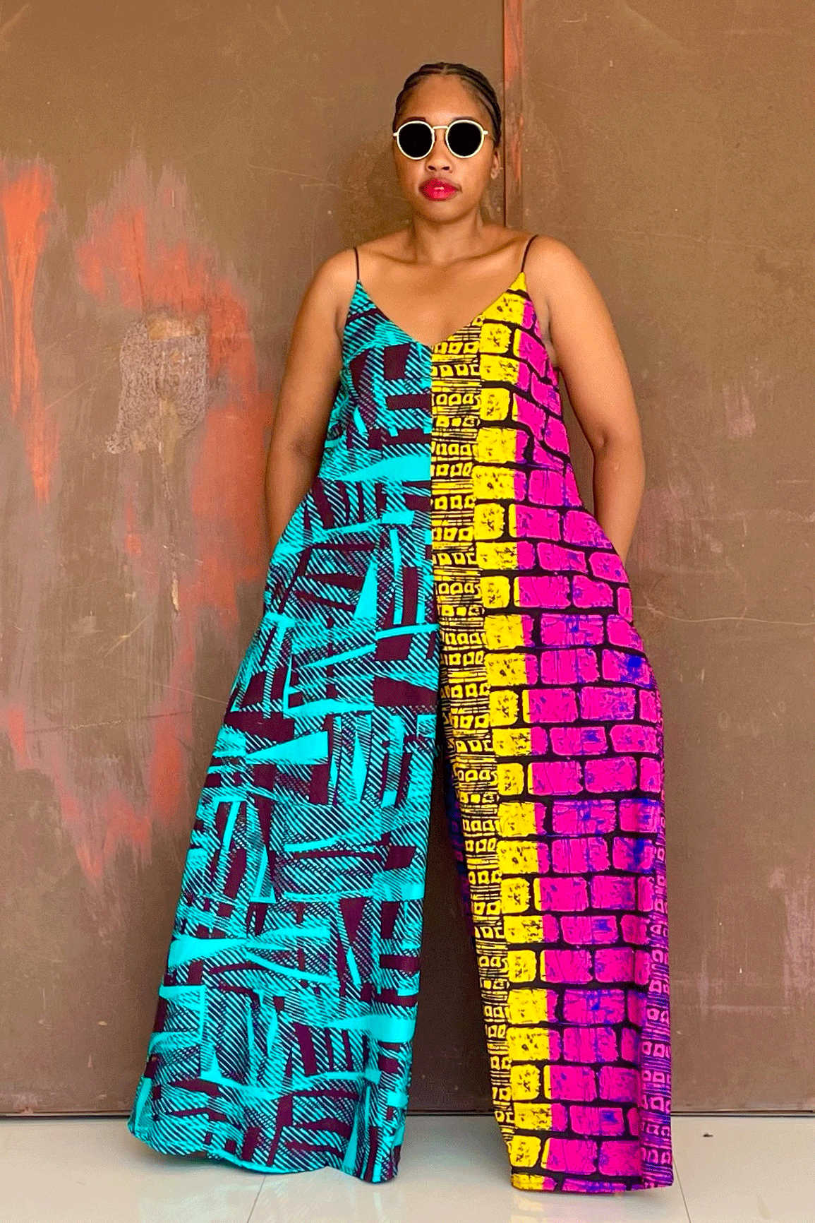 Nairobi Palazzo Mix Jumpsuit (Paint)