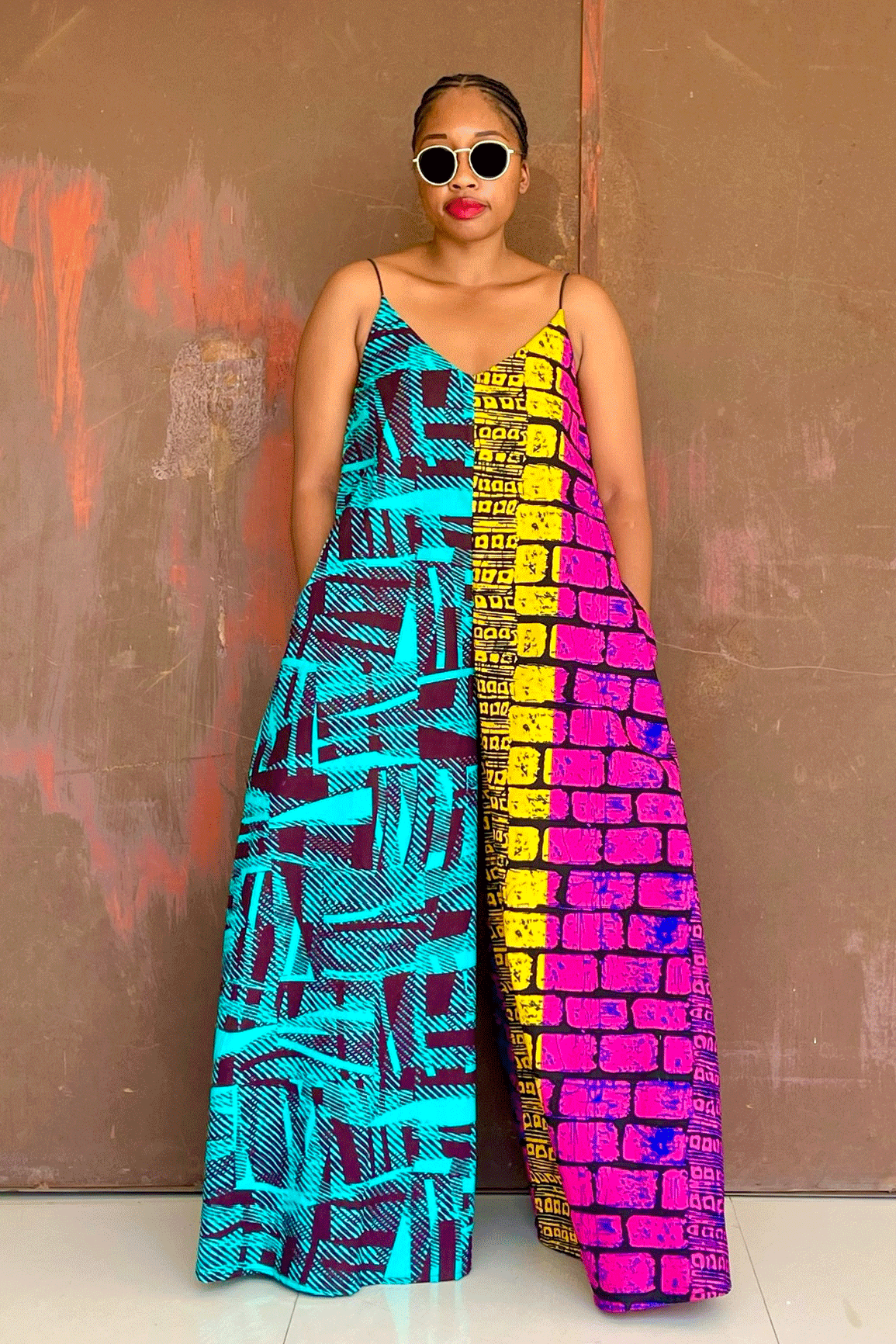 Nairobi Palazzo Mix Jumpsuit (Paint)